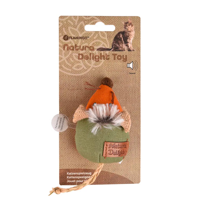 Natura Delight Mouse Cat Toy with feathers, sound, 16cm, mixed textiles, battery included – Keans Claremorris
