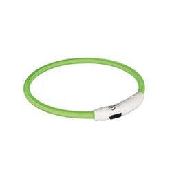 Green Flash Light Ring Collar 45cm, USB rechargeable, adjustable, splash-proof, flashing & continuous modes – Keans