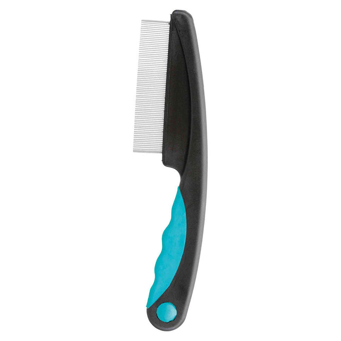 Flea and dust comb for dogs and cats, 15cm, rounded teeth, non-slip grip, gentle on all coat types – Keans Claremorris