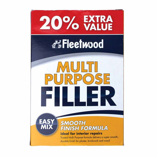 Fleetwood All Purpose Filler 1.8kg with smooth finish, easy mix, durable for plaster, brick, wood – available at Keans