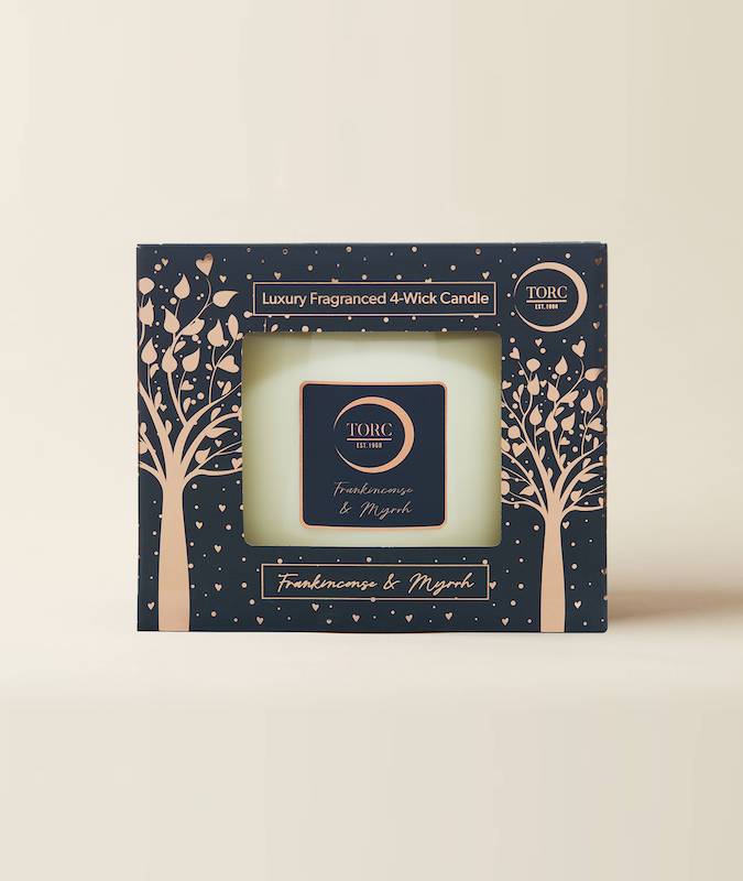 TORC Frankincense & Myrrh 4 Wick Christmas Candle - Image 1