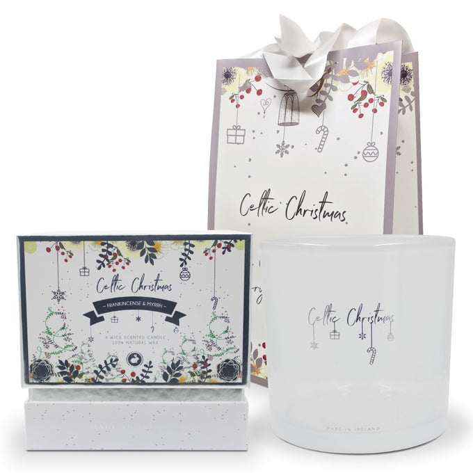 Celtic Candle 4 Wick Frankinsence & Myrrh Candle Incl Bag - Image 3
