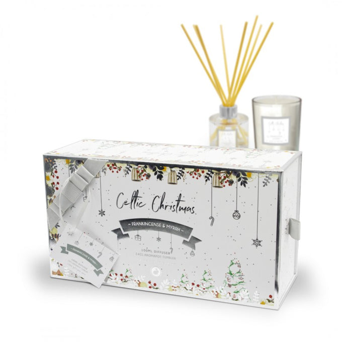 Celtic Candle Gift Box Mini Christmas Franc & Myrrh - Image 4