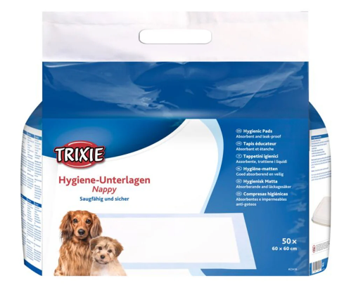 Hygiene Pad Nappy 60x60cm, 50pcs, moisture-sealed, natural cellulose, ideal for house-training and pet incontinence - Keans