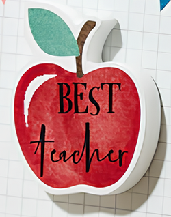 Teacher Magnet Set of 4 Assorted Chunky Illustrated Wood Magnets - Keans Claremorris