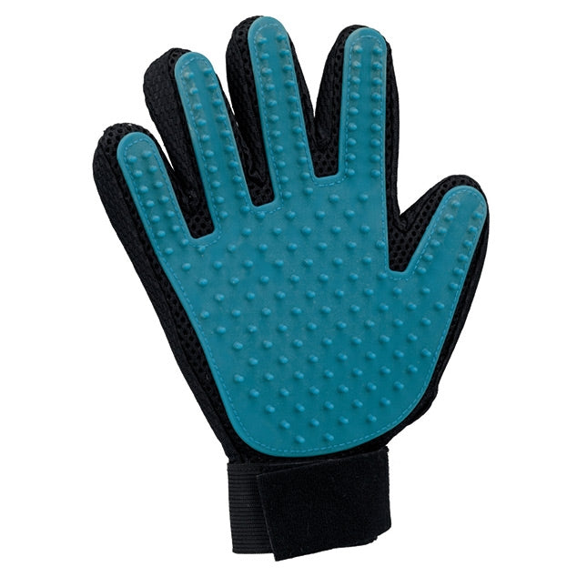 Fur Care Glove 16x24cm with mesh, hook and loop fastener, removes dead hair, boosts shine, gentle for sensitive pets – Keans