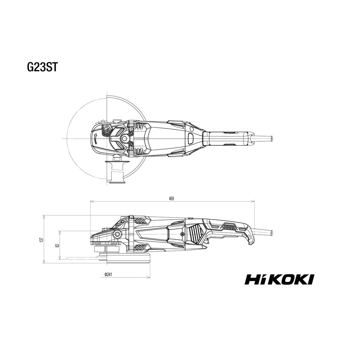 Hikoki G23ST/J2 230mm Angle Grinder 2000W 110V | HIKG23STL - Image 2