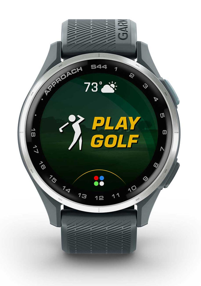 Garmin Approach S44 43mm Golf Smartwatch in silver with AMOLED touchscreen, GPS golf tracking, smart notifications - Keans