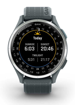 Garmin Approach S44 43mm Golf Smartwatch in Silver with Twilight Silicone Band, GPS golf watch - Keans Claremorris