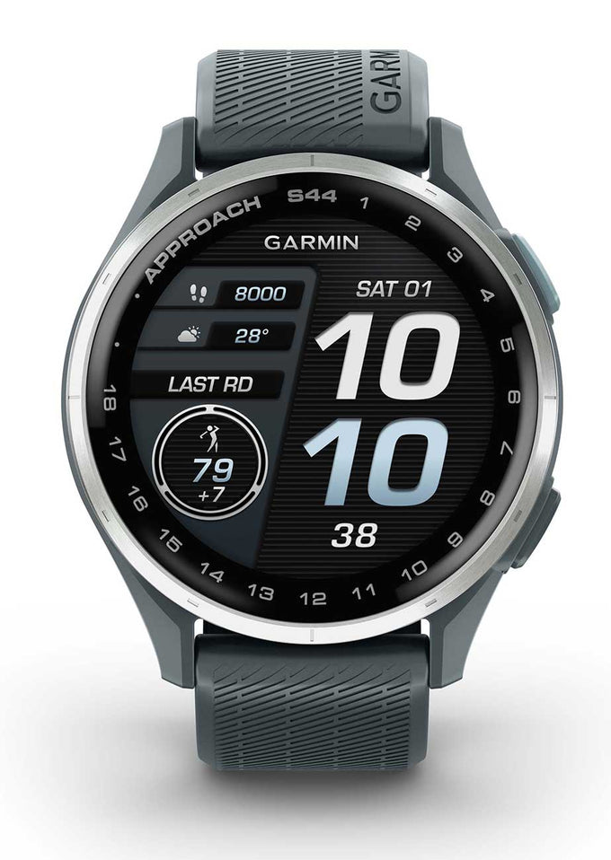 Garmin Approach S44 43mm Golf Smartwatch in Silver with Twilight Silicone Band – Keans Claremorris
