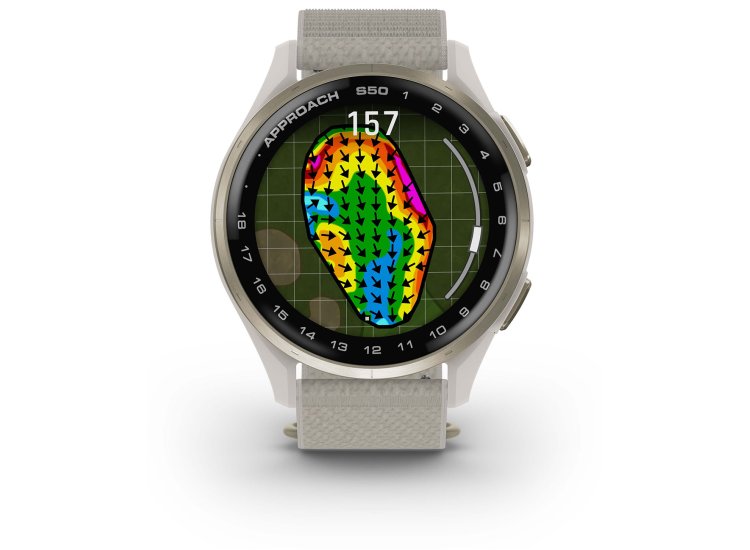 Garmin Approach S50 Golf Smartwatch 43mm Cream Gold Aluminum Case Ivory Band – Keans Claremorris