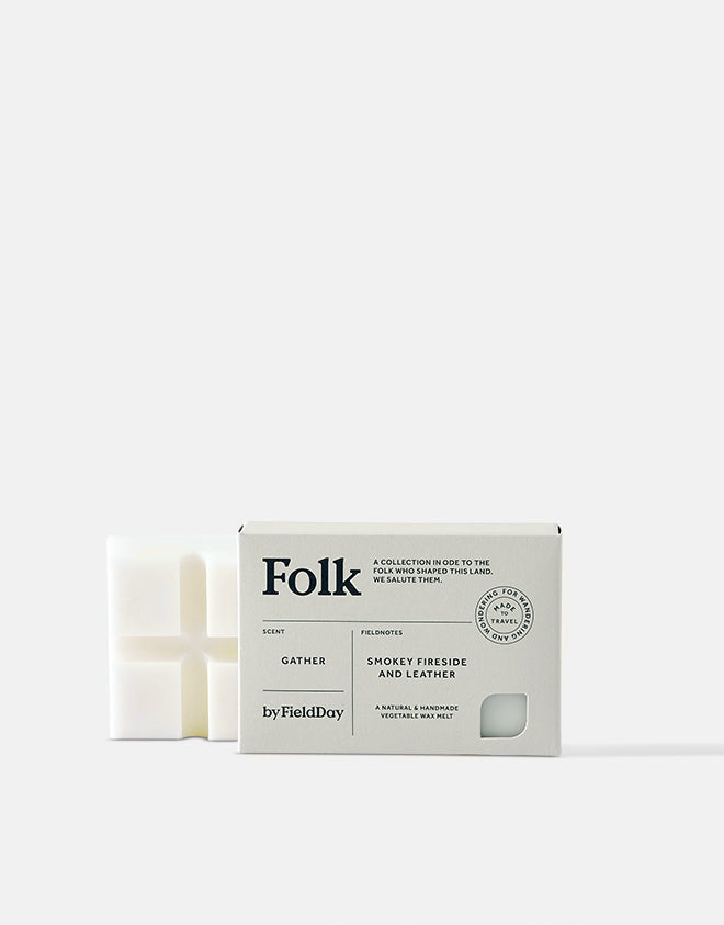 Gather Folk vegan wax melt, 75g natural vegetable wax, sustainable packaging, cruelty-free, from Keans Claremorris