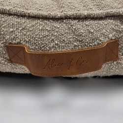 Duke Cushion Large Beige soft fabric decorative pillow by Keans Claremorris for cozy home decor