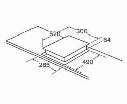 CDA Domino Two Zone Ceramic Hob