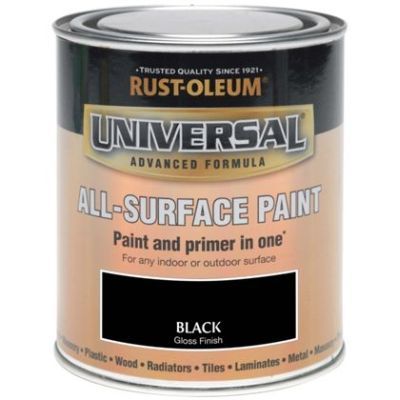 Painters Touch Universal Gloss Black spray paint 750ml can – durable, high-gloss finish | Available at Keans Claremorris