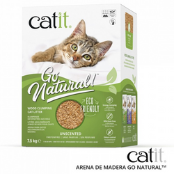 Go Natural Wood Litter 15L by Catit, 100% natural, clumping, odor control, biodegradable, dust-free, eco-friendly – Keans