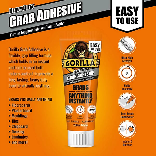 Gorilla Grab Adhesive Tube 200Ml - Image 3