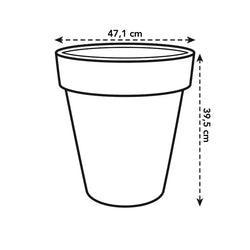 Green Basics Top Planter 47cm in Stone Green – durable, stylish plant pot | Keans Claremorris