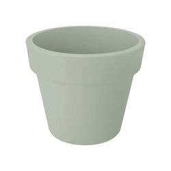 Green Basics 47cm stone green round planter, 100% recycled plastic, outdoor flower pot, eco-friendly – Keans Claremorris