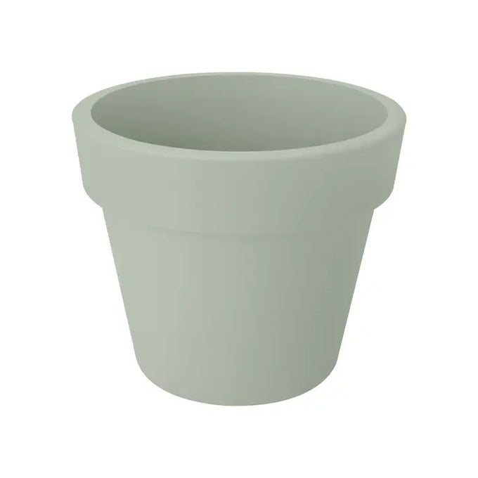 Green Basics 47cm stone green round planter, 100% recycled plastic, outdoor flower pot, eco-friendly – Keans Claremorris