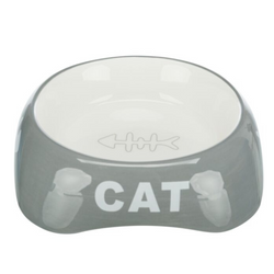 Ceramic Cat Bowl with non-slip base for pets, durable and easy to clean – available at Keans Claremorris.