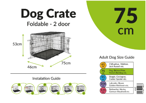 Wire Dog Crate Giant size, durable metal construction for large dogs – available at Keans Claremorris