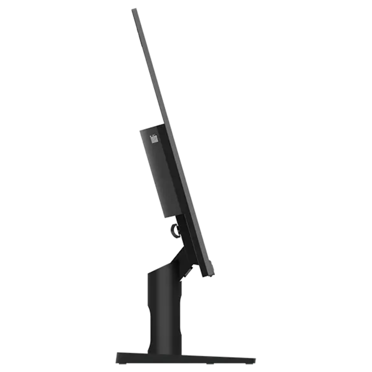 Side view of Lenovo ThinkVision S27i-30 27" FHD monitor showing slim profile and black stand.