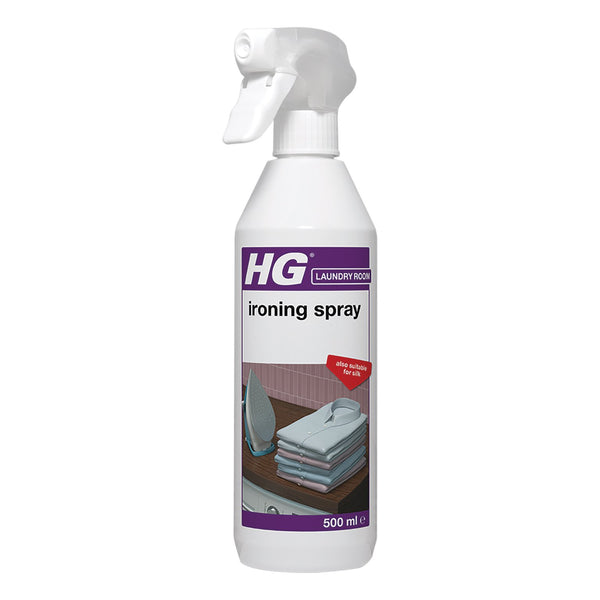 HG Ironing Spray 500ml for smoother ironing on cotton, silk, linen; fresh fragrance, lowers iron temperature | Keans