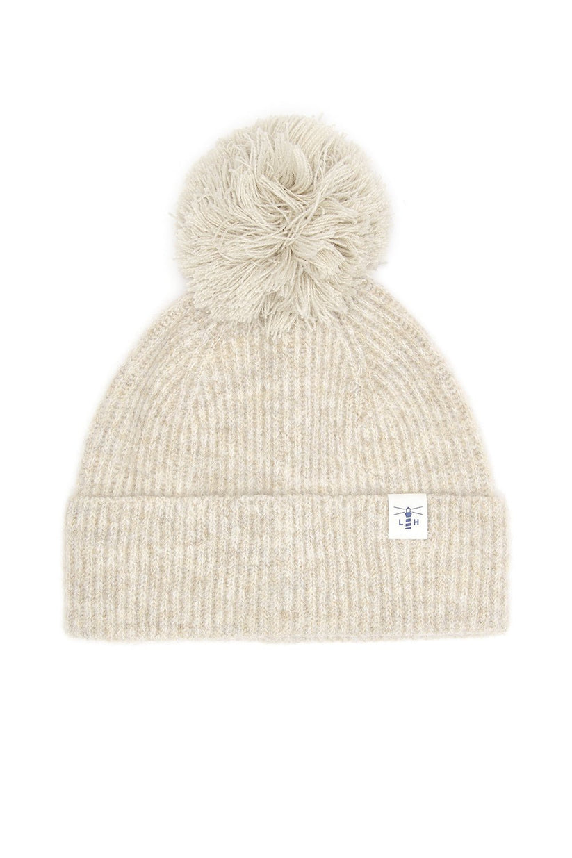 Hannah Hat & Bobble in Irish Cream, cable knit 100% acrylic bobble hat, one size, cozy winter wear – Keans Claremorris