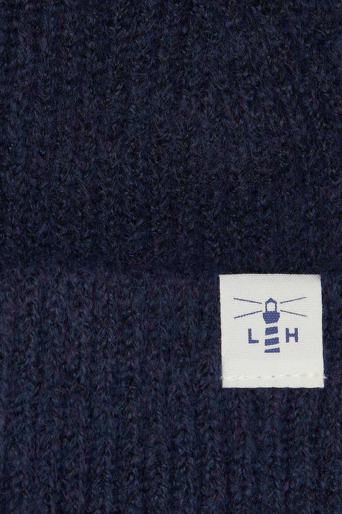 Hannah Hat & Bobble in Navy, One Size, cozy knit winter hat with pom-pom by Keans Claremorris