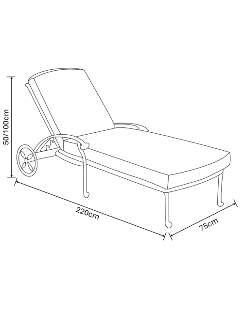 Amalfi Sun Lounger - Bronze - Image 4