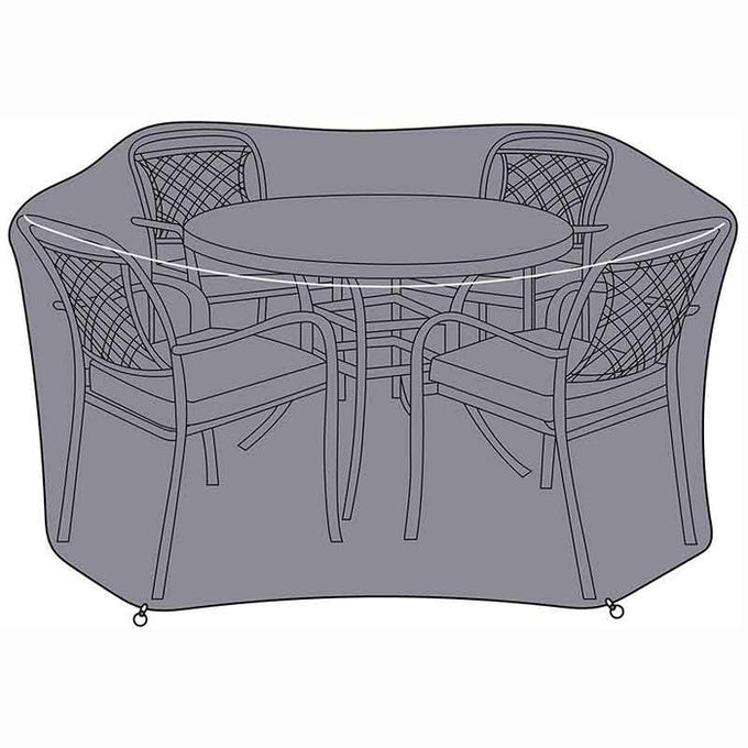 4 Seat Round Set Cover Grey Avebury - Image 1