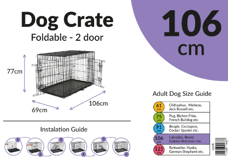 Wire Dog Crate Giant size, durable metal construction, spacious design for large dogs | Keans Claremorris
