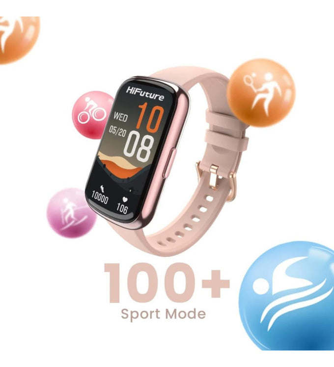 Hi Future Evo Smart Watch 1.47'' Pink IP68 Waterproof – Stylish Fitness Tracker at Keans Claremorris