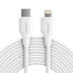 LD 30W Type-C to Lightning Cable 1M for fast charging, durable design - available at Keans Claremorris
