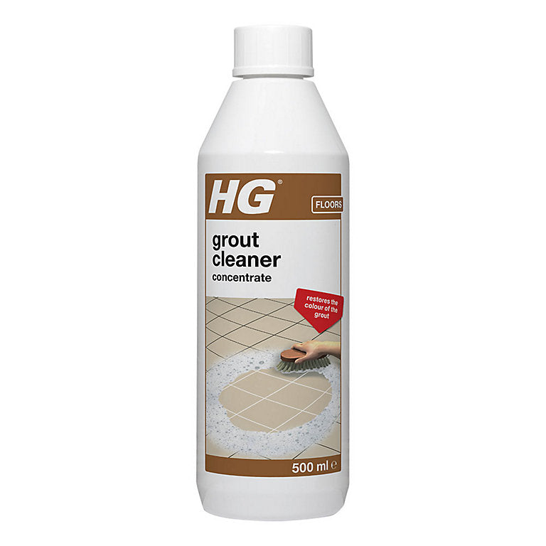 HG Grout Cleaner 500ml concentrate for floor and wall tile grout, restores grout color – available at Keans Claremorris.