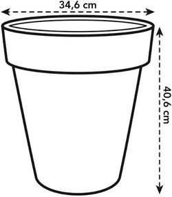 Green Basics Top Planter 35cm in Stone Green – Durable, stylish plant pot | Keans Claremorris
