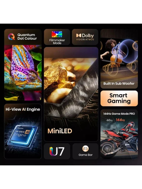 Hisense 55 Inch 4K Mini LED Smart TV Series U71Q | 55U71Q - Image 2