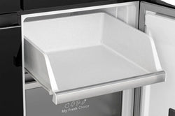 Hisense 4-Door Fridge Freezer 91.1cm Black Glass Ice & Water | RQ768N4GBE