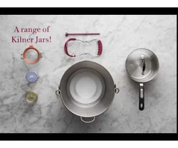 Clip Top Square Jar 1 Litre airtight glass storage container by Keans Claremorris, ideal for kitchen organization.