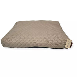 Lottie Cushion Large Brown soft fabric decorative pillow for living room | Keans Claremorris