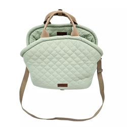 Green Lottie Travel Bag with multiple compartments, durable design – available at Keans Claremorris.