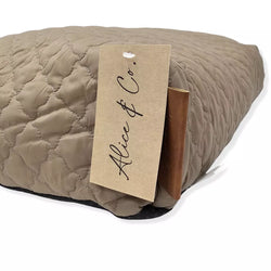 Lottie Cushion Large Brown soft fabric decorative pillow by Keans Claremorris for cozy home decor