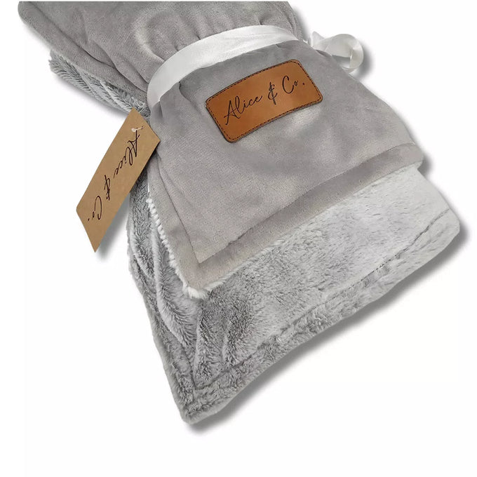 Bruno Blanket in Dark Grey, soft and cozy throw for home comfort | Keans Claremorris