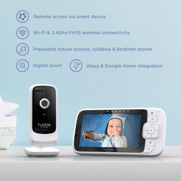 Hubble Nursery Pal Link Premium 5'' Monitor with Fixed Camera – Baby Monitor from Keans Claremorris