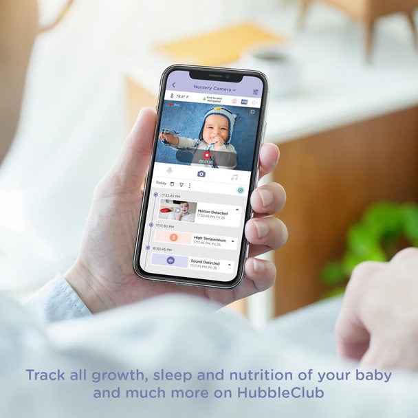 Hubble Nursery Pal Link Premium 5'' Monitor with Fixed Camera for baby monitoring – available at Keans Claremorris