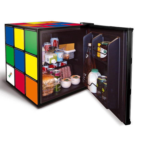 Husky Rubik's Cube Mini Fridge 43L, compressor, reversible door, stores 40 cans – available at Keans Claremorris