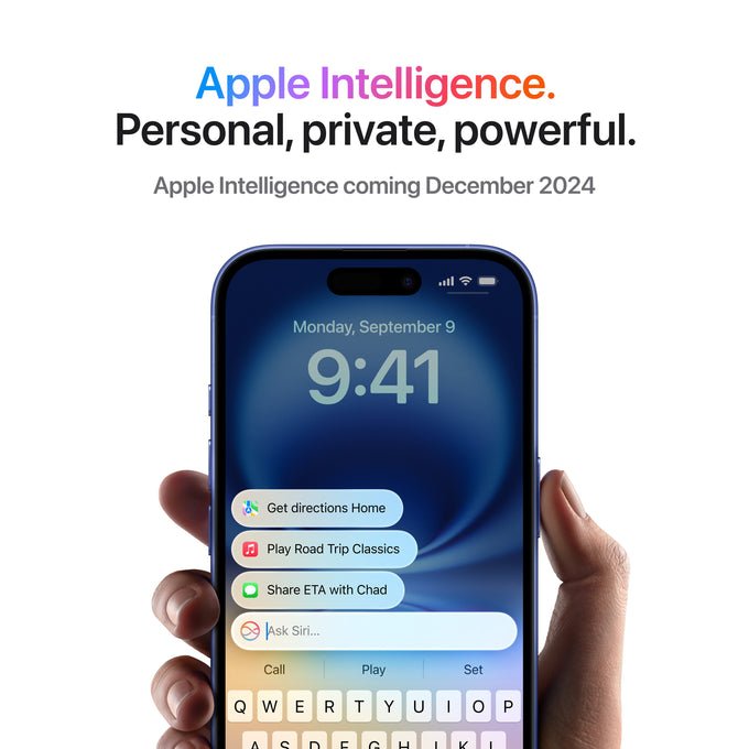 Apple iPhone 16 128GB Ultramarine Blue smartphone, sleek design, available at Keans Claremorris