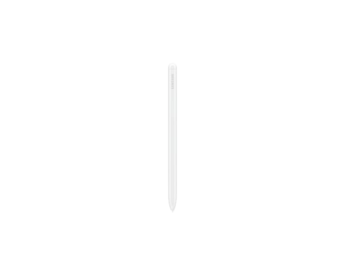 White Samsung S Pen stylus for Galaxy Tab S10 FE shown on white background