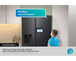 Samsung Smart SBS Family Hub American Fridge Freezer Black Stainless